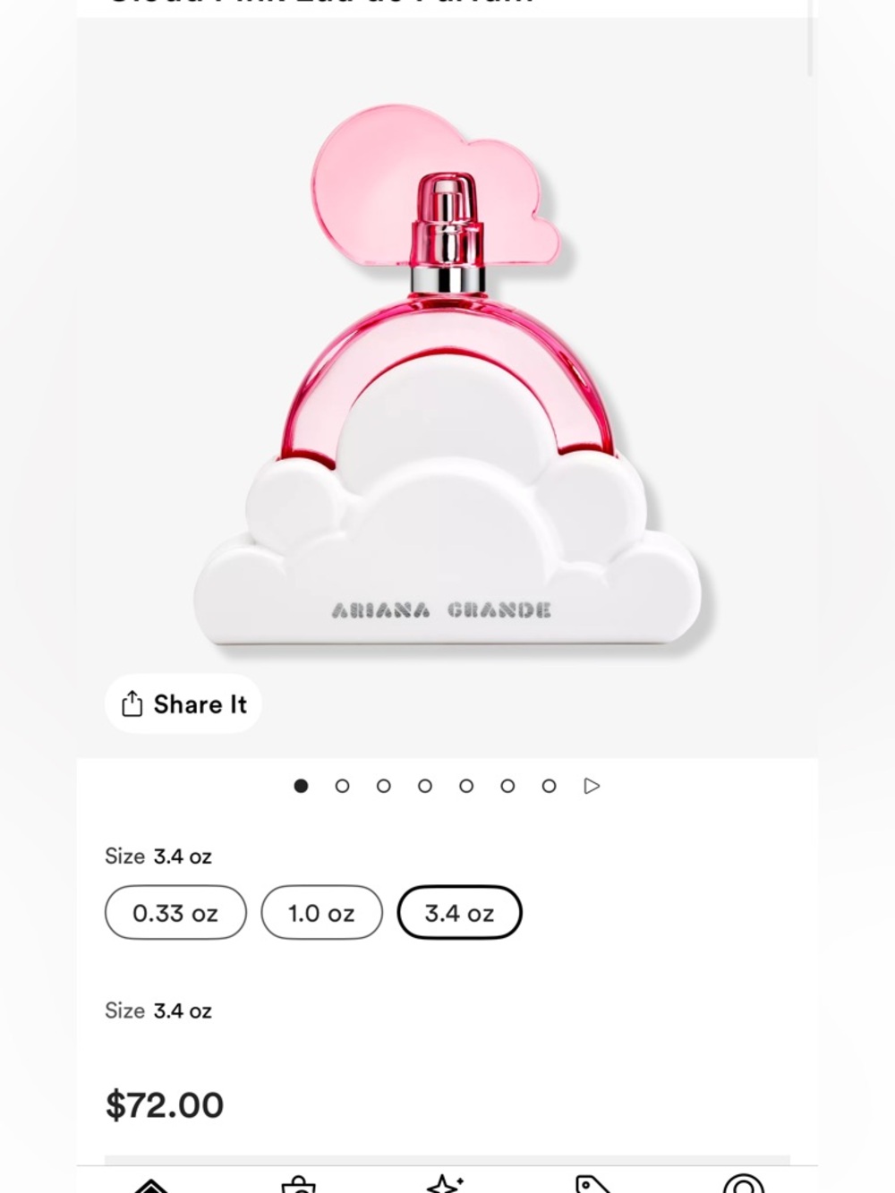 Ariana Grande Pink Heart-Top Perfume Bottle - Picture 3 of 4